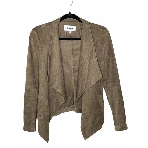 𝅺bb DAKOTA Nicholson Mocha Faux Suede Jacket XS - Picture 3 of 7